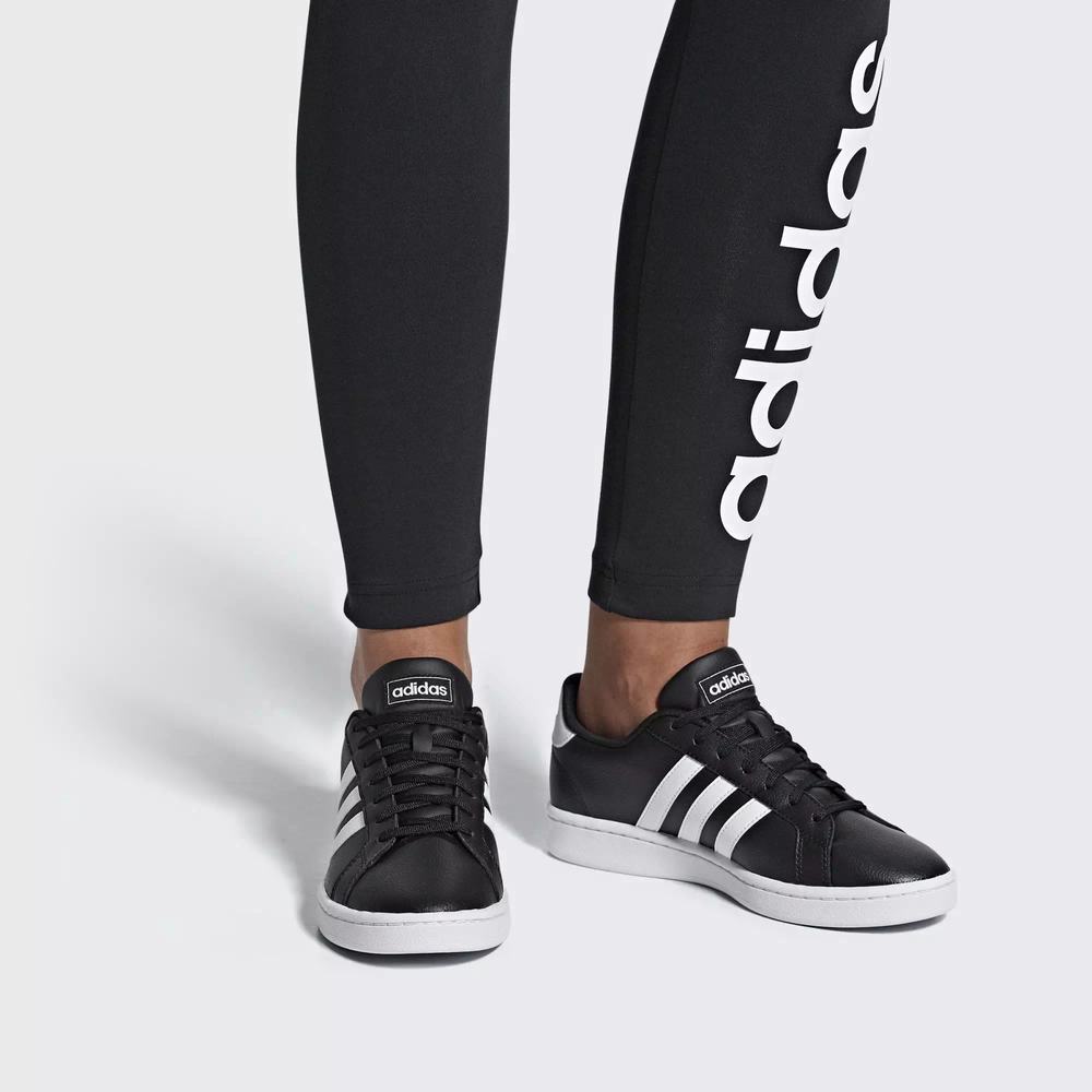 Adidas Grand Court Zapatillas De Tenis Negros Para Mujer (MX-19794)